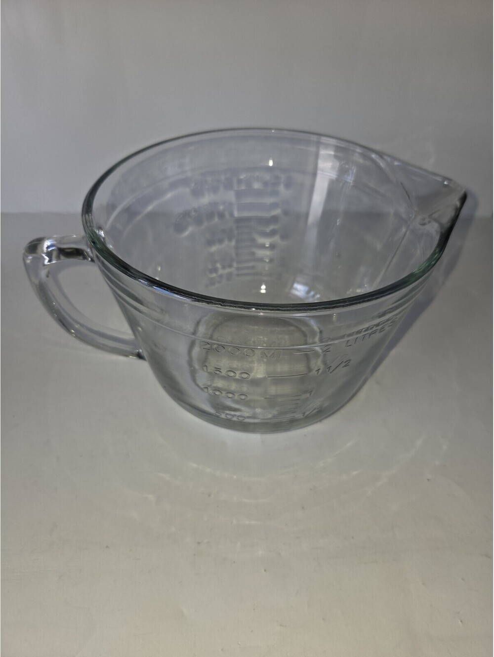 Anchor Hocking Heavy Glass Measuring Mixing Batter Bowl NO Lid 8 Cups SG4